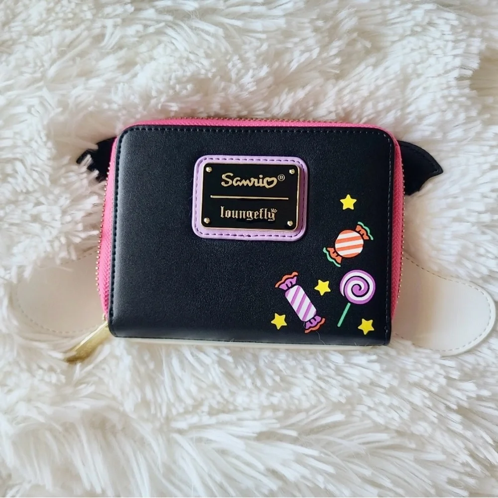Sanrio Loungefly Cinnamoroll Spooky Cute Vampire Bat Halloween zip around wallet - Picture 6 of 6